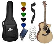 Yamaha Electric-Acoustic Guitar FSX80C Dreadnought With With Mexa Guitar Bag, Guitar Belt, Guitar Stand, String Set & Plectrums.(NT)