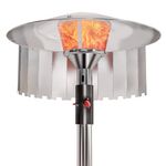 Patio Heater Reflector Shield for Propane Patio Heaters and Round Natural Gas, Collapsible and Portable