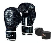 Islero MAYA Leather Boxing Gloves MMA Punch Bag Sparring Kick Boxing Training Muay Thai UFC (16 Oz)