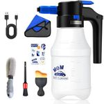 Sylvonette Battery Foam Sprayer Electric Foamer Sprayer Car Wash 1.5L Rechargeable USB Car Foamer with Tie Clean Brush Kit White