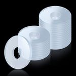 AIEX 30pcs Clear Washer Gaskets, PVC Plastic Washers Flat for Screws Washer Spacers Replacement for Door Handles Bathroom Towel Bars (0.7inch Outer Diameter, 1/16inch Thickness)