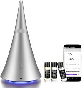 Waterless Diffuser, 2000 Sq.Ft Coverage,Essential Oil Diffuser with Bluetooth App Remote Control, Adjustable Mist Mode, Timer, Mood Lights Aromatherapy Diffuser for Home, Office, Hotel