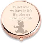 WUSUANED Donkey Makeup Mirror It’s Not What We Have in Life It’s Who We Have in Our Life Jewelry Donkey Lover Gift (Eeyore Lover Mirror)