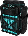 Evolution Fishing Drift Series Tackle Backpack – Seafoam, 3600 Size, Outdoor Rucksack w/ 6 Fishing Tackle Trays, Built In Rain Fly, Heavy Duty Fishing Backpack, Tackle Carrying Case