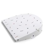 Cherilo Foam C Shaped Elevated Wedge Pillow for Baby Crib&Mattress,Elevate Baby to Prevent Acid Reflux,Colic,Gerd,Heat Burn&Vomiting,15"X12"X3" - with Removable Cover - Triangle Design - White