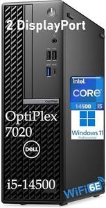 Dell OptiPlex 7020 Desktop Computer SFF, 7000 Small Dekstops PC, 16GB DDR5 RAM, 1TB PCIe SSD, 14th Gen Intel 14-Core i5-14500, WiFi6E, BT, 2 DisplayPort, HDMI, Type-C, Windows 11 Pro