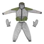 Lixada Adult Fishing Suit Whole Body Jacket Ultra-fine Mesh Hooded Suits for Outdoor Fishing Hiking Camping Gardening Hunting