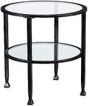 SEI Furniture End Table, Metal, Black