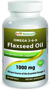 Best Naturals Flaxseed Oil 1000 mg 240 Softgels - Omega-3-6-9 for Heart Health