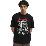 Fly Metallica Affordable Oversized T-Shirt Black (Medium)