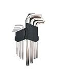 TIJAR Long Metric Straight End Hex Key Set, 9 Pieces, Allen Keys Wrench Set, Chrome-Vanadium Steel (9 PCS)