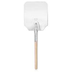 New Star Foodservice 50219 Aluminum Pizza Peel, Wooden Handle, 9 x 11 inch Blade, 26 inch Overall