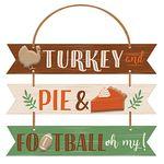 Turkey, Pie & Football Stacked Sign - 10 1/4" x 14 1/4" | 1ct