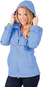 Charles River Apparel Women's New Englander Wind & Waterproof Rain Jacket (Reg/Ext Sizes), Periwinkle, Medium