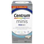 Centrum Men 50 Plus Multivitamins/Minerals Supplement for Men 50+, 160 Mini Tablets