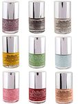 DeBelle Nail Polish combo set of 9 (Peach, Glitter, Nude, Yellow, Maroon, Green, Blue, Pink, Mauve), 72 ml(8 ml Each)