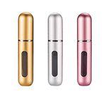 Portable Mini Refillable Perfume Empty Spray Bottle,Scent Pump Case，Refillable Perfume Spray,Multicolor Atomizer Perfume Bottle,for Traveling and Outgoing Sold by CZHONE（3 Pcs Pack of 5ml）