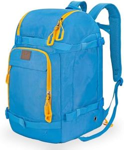 WOLT Ski Boot Skateboard Backpack - 50L Durable Ski Boot Travel Backpack longboard Bag for Ski Gear Helmet Goggles Gloves Skis Snowboard Roller Skate (Navy)