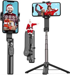 QIMIC Gimbal Smartphone 1 Assi Stabilizzatore Telecomando, Treppiede per Telefono Cardanico con Bilanciamento Automatico Rapido, Batterie 920 mAh, Compatibile con Android e iPhone