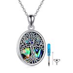 URONE Urn Necklaces for Ashes Sterling Silver Tree of Life Cremation Keepsake Jewellery for Ashes Memory Jewellery for Women Men