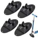 Syhood 4 Pcs Scooter Stand Black Parking Kick Scooter Holder Stand Suitable for 95 mm to 120 mm Wheels Multiple Scooter Rack Floor Scooter Storage Stable Base Organize Scooters Accessories