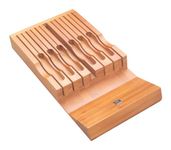ZWILLING 13-Slot in-Drawer Bamboo Knife Storage Block - Naturally Antibacterial
