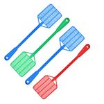 Turtulsgroup Plastic Fly swatter for Cockroach and All incent Killer's (Multicolor) Pack of-4