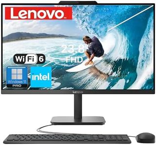 Lenovo 24" FHD All-in-One Desktop Computer, Intel 4-Core Processor (Beats i3-1110G4), 16GB RAM, 512GB PCIe SSD, HDMI, WiFi 6, RJ45, Bluetooth, Business AIO, Vent-Hear, Keyboard & Mouse, Windows 11 Pro