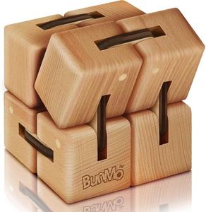 BUNMO Infinity Cube Fidget Toy - Stimulating & Engaging Fidget Toy - Teen Boy Toys - Fidgets for Adults - Travel Toys - Gifts for Teenage Boys - 10 Year Old Boy Gift Ideas - 1 Pack Beech Wood