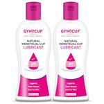 GynoCup Menstrual Cup Lubricant Water based & pH Balanced, hypoallergenic, and safe for use, Helps to Insert a Menstrual Cup (Pack of 2) Each 100 ml