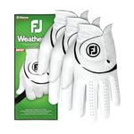 FootJoy WeatherSof Men's 3-Pack Golf Glove, White