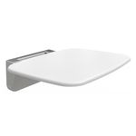 Shower Seat for Elderly - Wall Mounted Folding Shower Seat - Heavy Duty Thermoset Material Holds 160 kGs With Sturdy Chrome Hinge