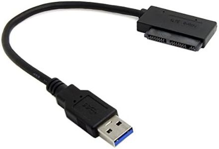 cablecc USB 3.0 to Micro SATA 7+9 16 Pin 1.8" 90 Degree Angled Hard Disk Driver SSD Adapter Cable 10cm