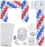 Prextex Balloon Celebration Column Assembly Kit - 5 Feet Tall Set of 2 Balloon Columns with Balloon Rings for Wedding, Birthday Party Event Decorations