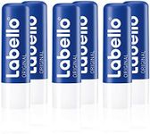 Labello Original Lip Balm in a Pack of 6 (6 x 4.8 g), Lip Balm for Naturally Beautiful Lips, Lip Balm Without Mineral Oils, Protects Against Dehydration