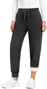 Leapstride Fleece Lined Pants Women Winter Warm Thermal Sweatpants Joggers
