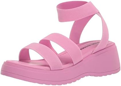 Steve Madden Girls Shoes Unisex-Child Sammie Sandal, Pink, 4 Big Kid