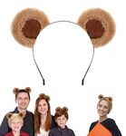 Brown Bear Ears Headband Fluffy Grizzly Cute Headband Animal Headband Head Wear for Party Makeup Halloween