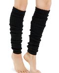 Kayhoma Extra Soft Over the Knee High Leg Warmer, Black, One Size