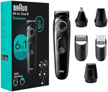 Braun All-in-One Style Kit Series 3 3460, 6-in-1 Trimmer for Men with Beard Trimmer, Ear & Nose Trimmer, Hair Clippers & More, Ultra-Sharp Blade, 40 Length Settings, Washable