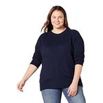 Amazon Essentials Women's Classic-Fit Soft Touch Long-Sleeve Crewneck Jumper (Available in Plus Size), Navy, 3XL Plus