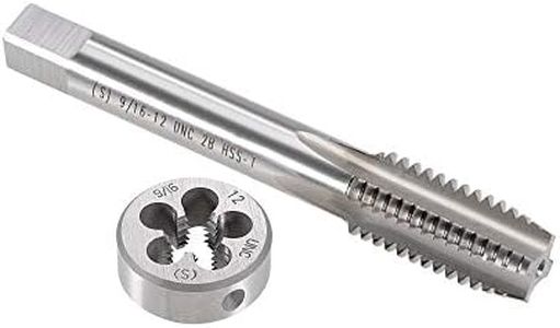uxcell 9/16"-12 UNC Tap and Die Set, HSS Machine Thread Tap with Round Threading Die, Right Hand