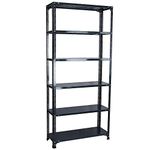 Mil-Nil Prime CRC Sheet 6 Shelf Multipurpose Space Saving Storage Rack, 78 x 36 x 12 Inch, 24 Gauge (Grey) 16 Gauge Angles