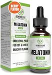 Benevolent Melatonin Liquid for Adults 3mg, Liquid Melatonin Drops for Kids 2 Month Supply, Berry Vanilla Flavor & Made in USA, Melatonin Sleep Aid Helps Fall Asleep Faster & Stay Asleep Longer