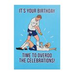 UK Greetings Birthday Card for Him/Friend - 'Gazza Dentist's Chair' Design - For Football Fans