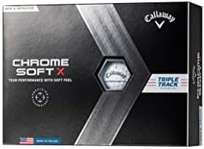 Callaway Chrome Soft X 2022 Golf Balls, 1 Dozen (Pack of 12), 4 Pieces, Triple Truck, White