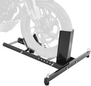 VEVOR Motorcycle Wheel Chock, Max. 1800 lbs Heavy Duty Motorcycle Stand, with 6 Adjustable Holes, Durable Steel Construction, Fits 15"-22" Wheels, Work with Off-Road and Regular Bikes
