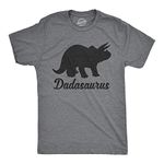 Mens Dadasaurus Tshirt Funny Fathers Day Dinosaur Tee for Guys Mens Funny T Shirts Dad Joke T Shirt for Men Funny Dinosaur T Shirt Novelty Tees for Men Dark Grey XL