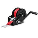 KATSU Tools Heavy Duty Hand Winch 1600lbs 725kg Capacity with 10m Polyester Strap, Manual Trailer Winch for Car Boat Caravan Marine Truck SUV 325922