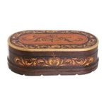 NOVICA Hand Painted Wood Jewelry Box, Brown, Reminisce'